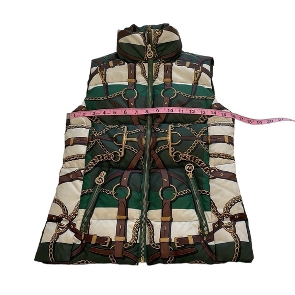 Michael Kors Puffer Vest Equestrian Print - Size XXS - Picture 6 of 14
